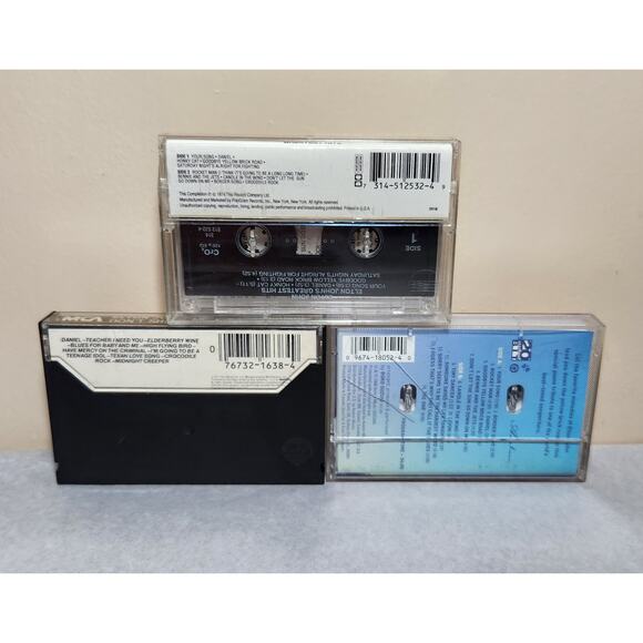 Elton John Vintage Tested Cassette Lot Of 3 (70s, 90s) Pre-owned - Picture 2 of 6